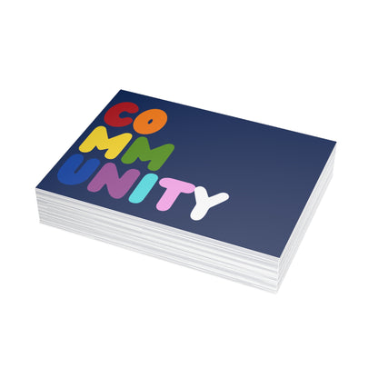 Rainbow Community Postcard Set - 2 Sizes Available, Quantities of 10, 30, 50