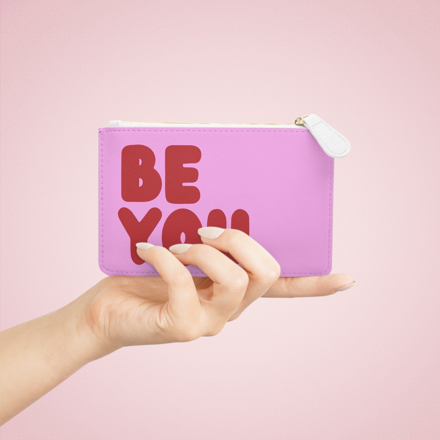 Be You Love in Pink Small Zip-Up Pouch