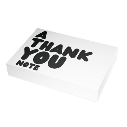 A Thank You Note in White Postcard Set - 2 Sizes Available, Quantities of 10, 30, 50