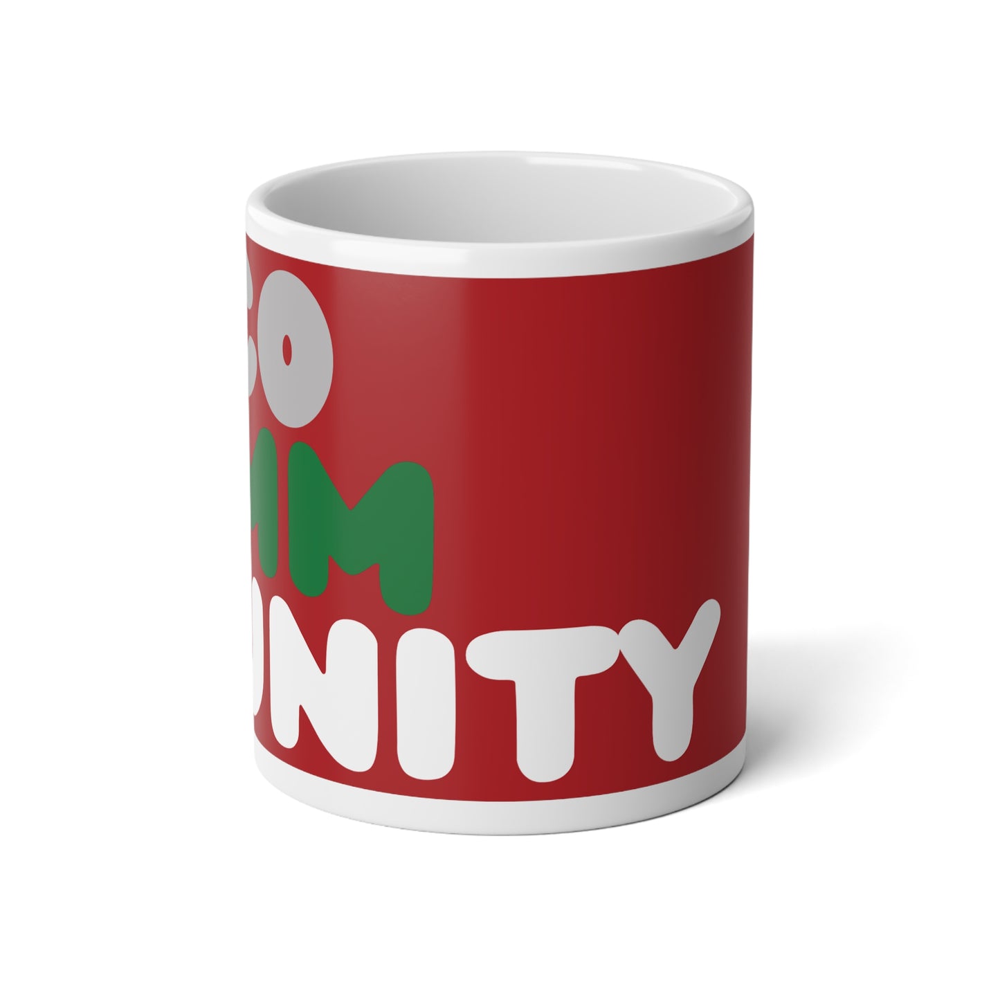 The Holiday Community Jumbo Mug in Red - The APWT Gift Shop