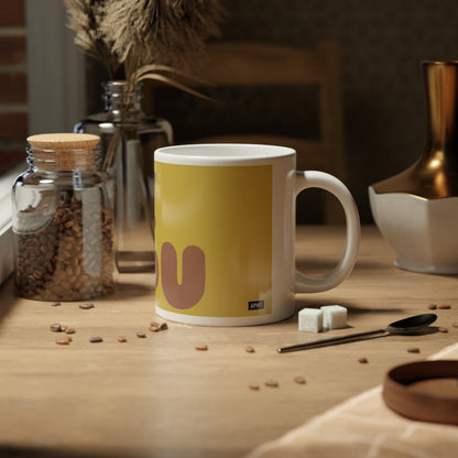 Be You in Yellow and Brown Jumbo Mug - 20oz Mug