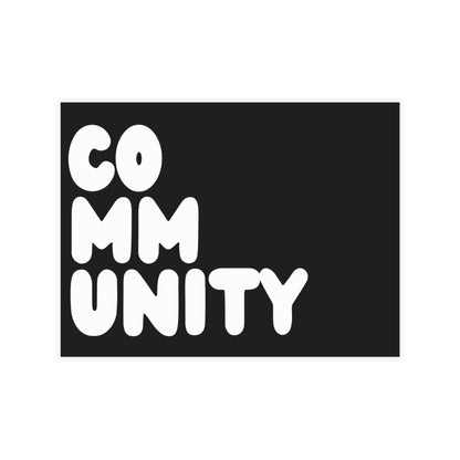 Community in Black and White Postcard Set - 2 Sizes Available, Quantities of 10, 30, 50