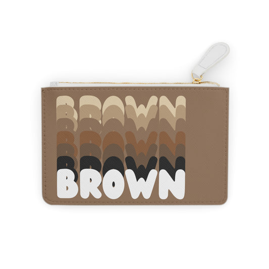 Shades in Brown Small Zip-Up Pouch