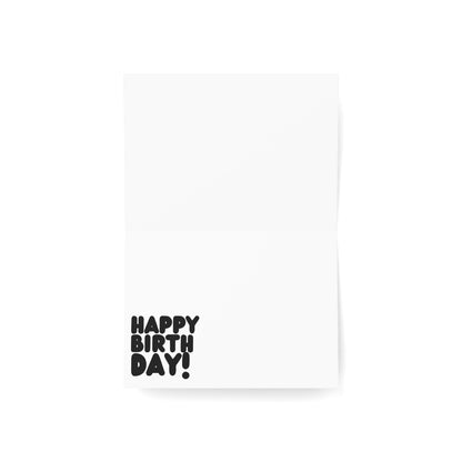 A Birthday Card in Black and White Greeting Card Set - 2 Sizes Available, Quantities of 10, 30, 50