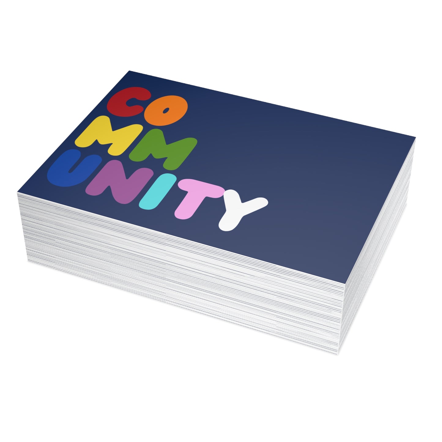 Rainbow Community Postcard Set - 2 Sizes Available, Quantities of 10, 30, 50