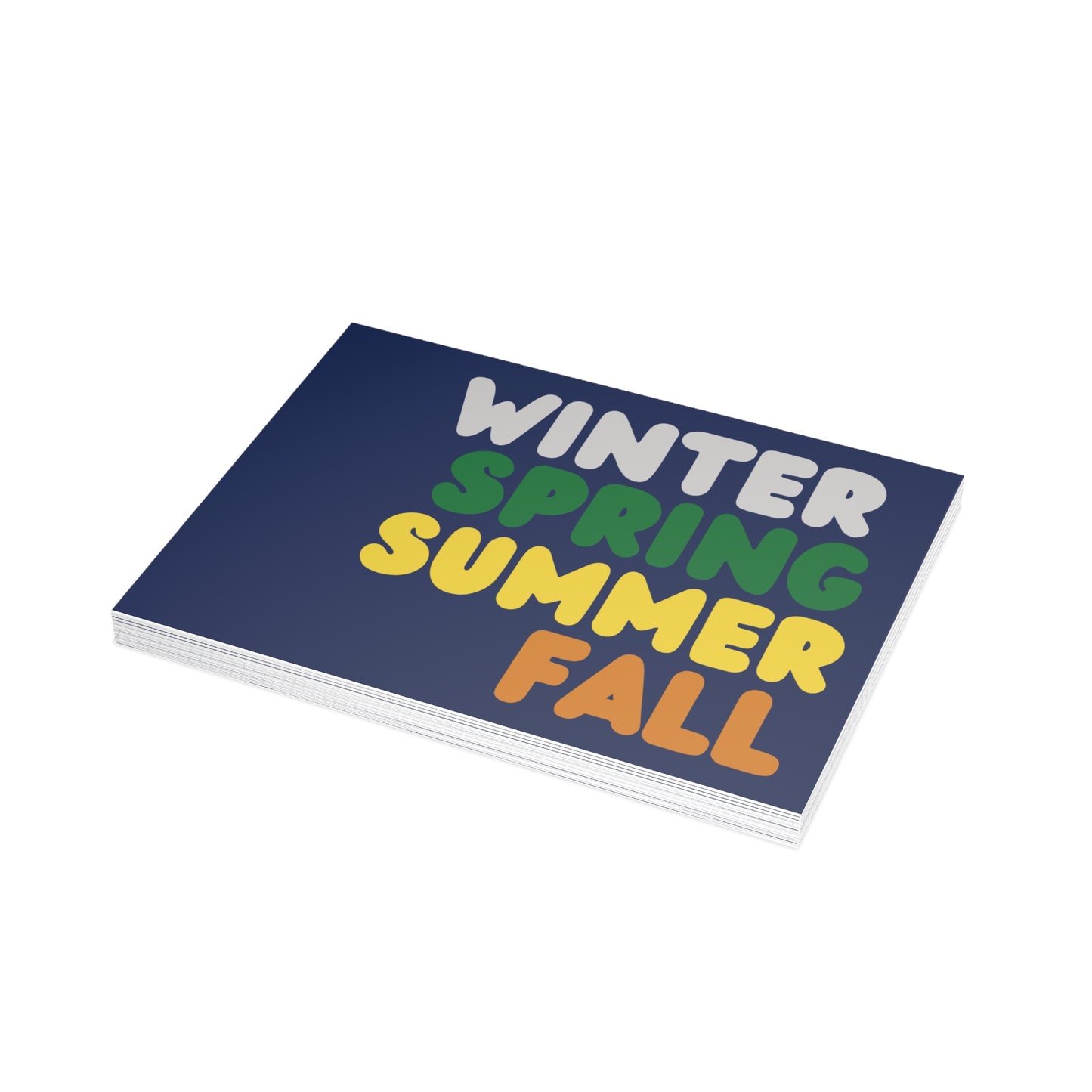 Blue Winter Seasons Postcard Set - 2 Sizes Available, Quantities of 10, 30, 50