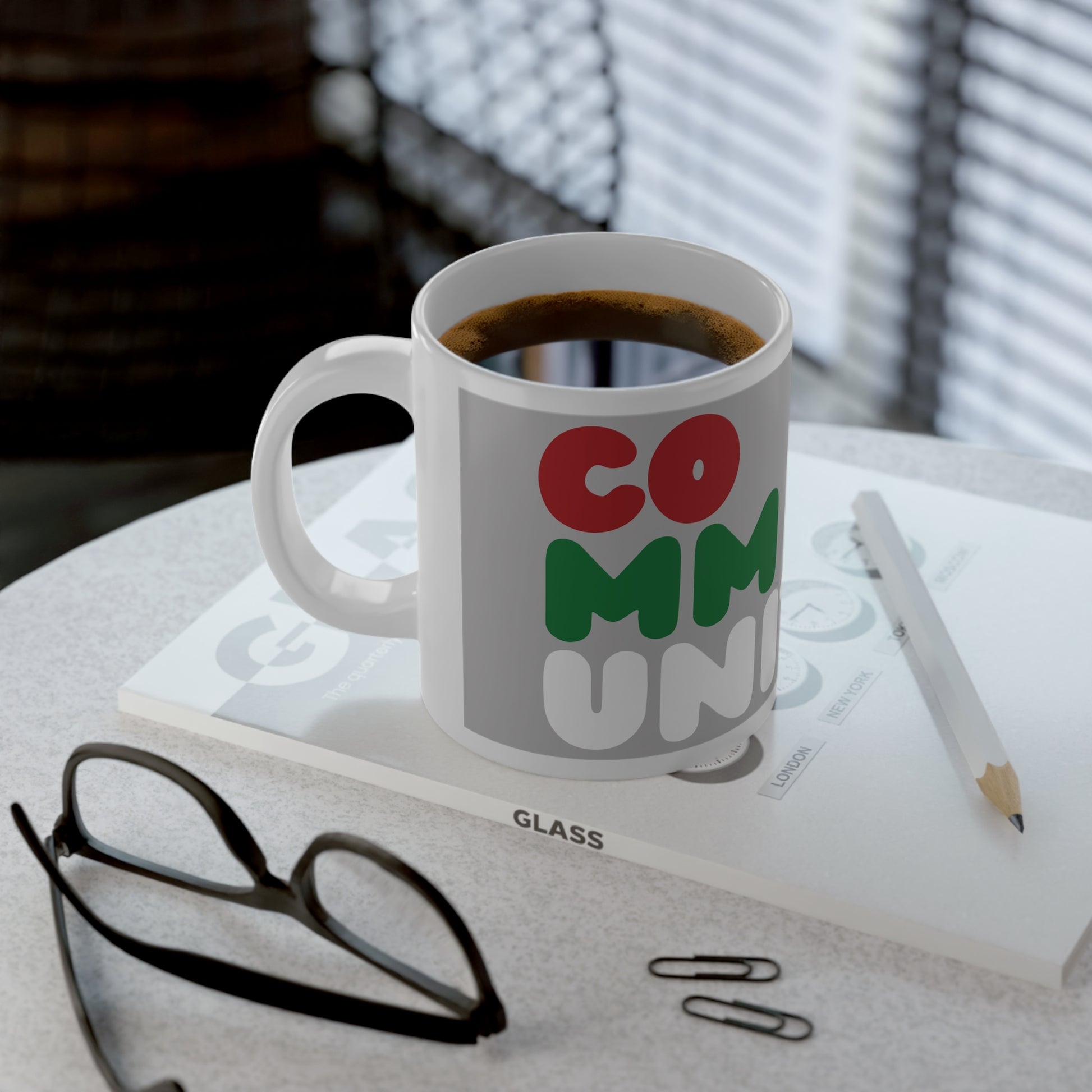 The Holiday Community Jumbo Mug in Grey - The APWT Gift Shop