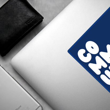 A Community in Dark Blue Vinyl Sticker