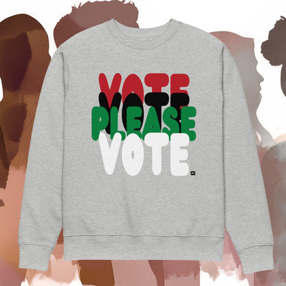Please Vote in Black Premium Unisex Crew Neck Sweatshirt - Available in 2 Colors