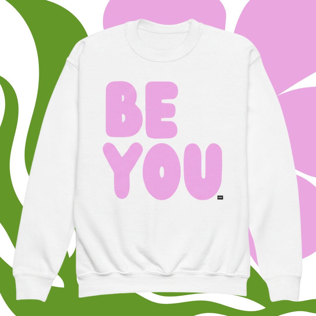 Be You Kids in Pink Unisex Crew Neck Sweatshirt - Available in Assorted Colors