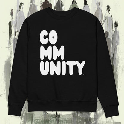 Community in Black and White Premium Unisex Crew Neck Sweatshirt