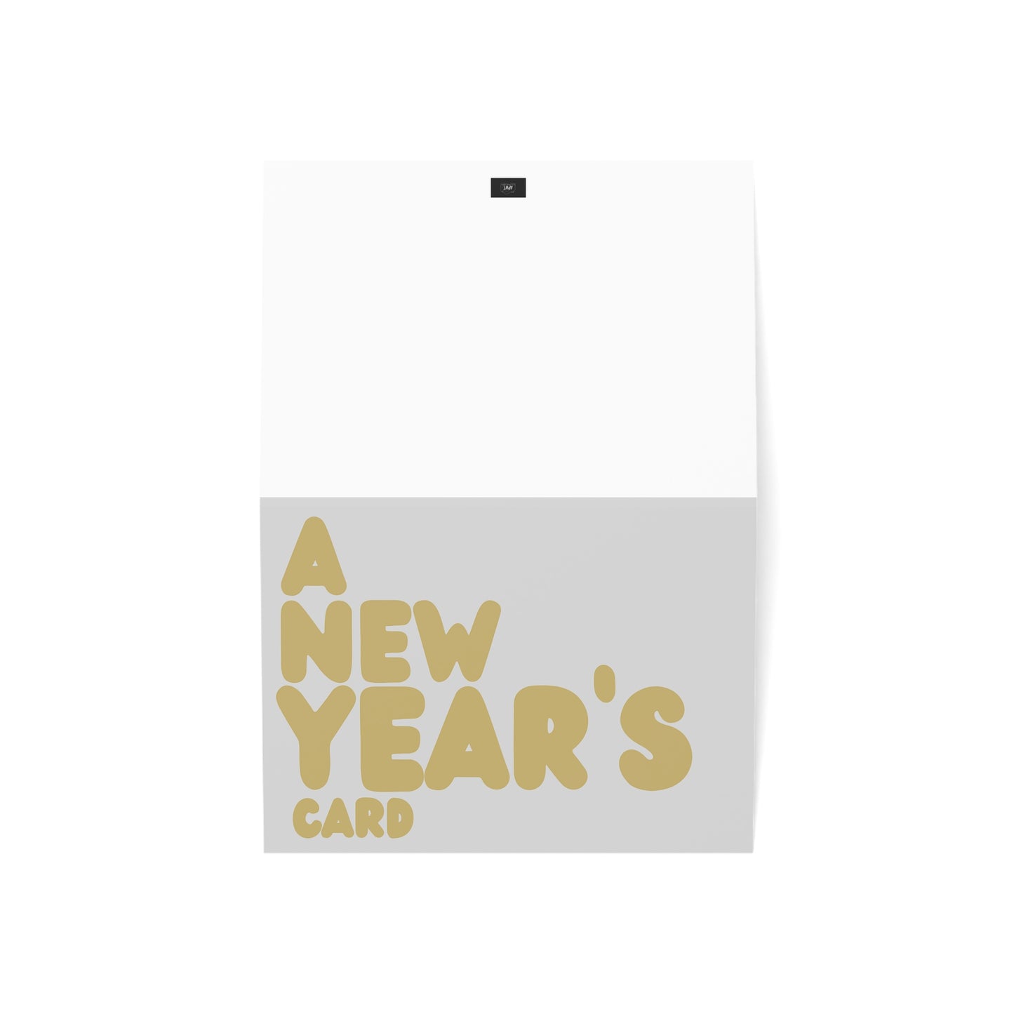 A New Year's Card in Grey and Gold Greeting Card Set - 2 Sizes Available, Quantities of 10, 30, 50