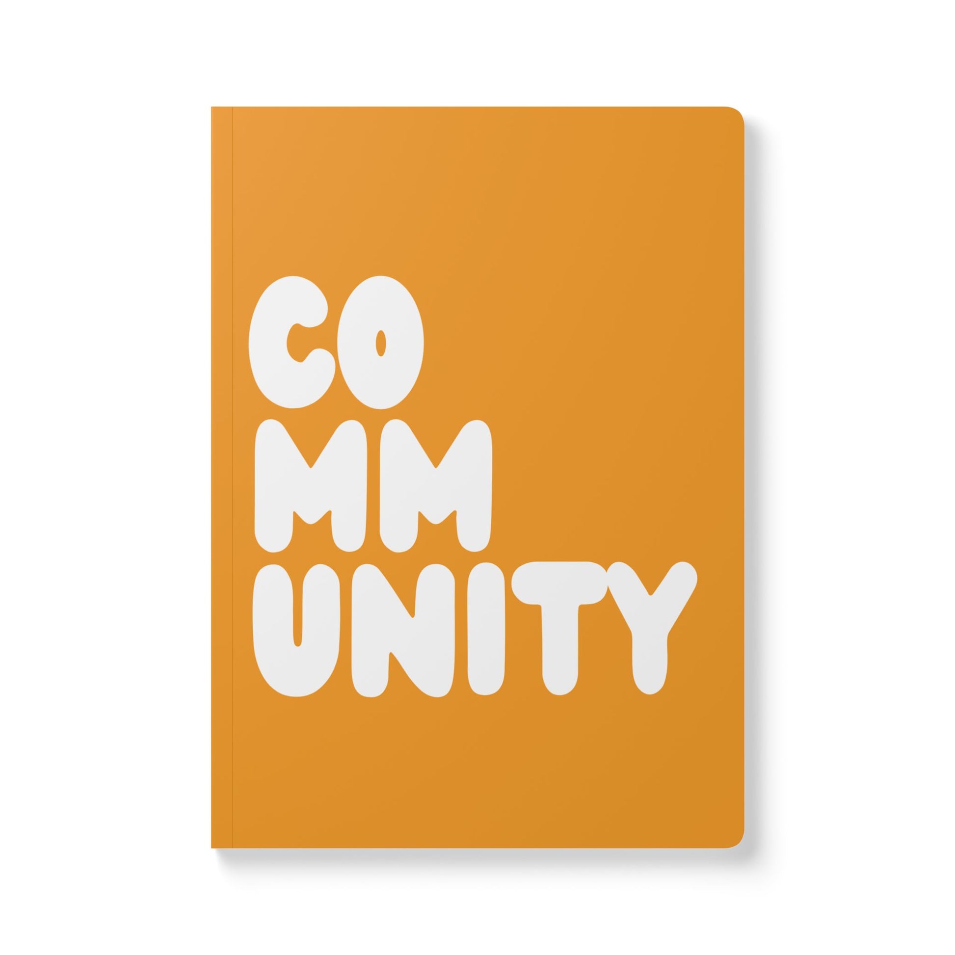 The front of A Community in Orange Soft Cover Journal - The APWT Gift Shop