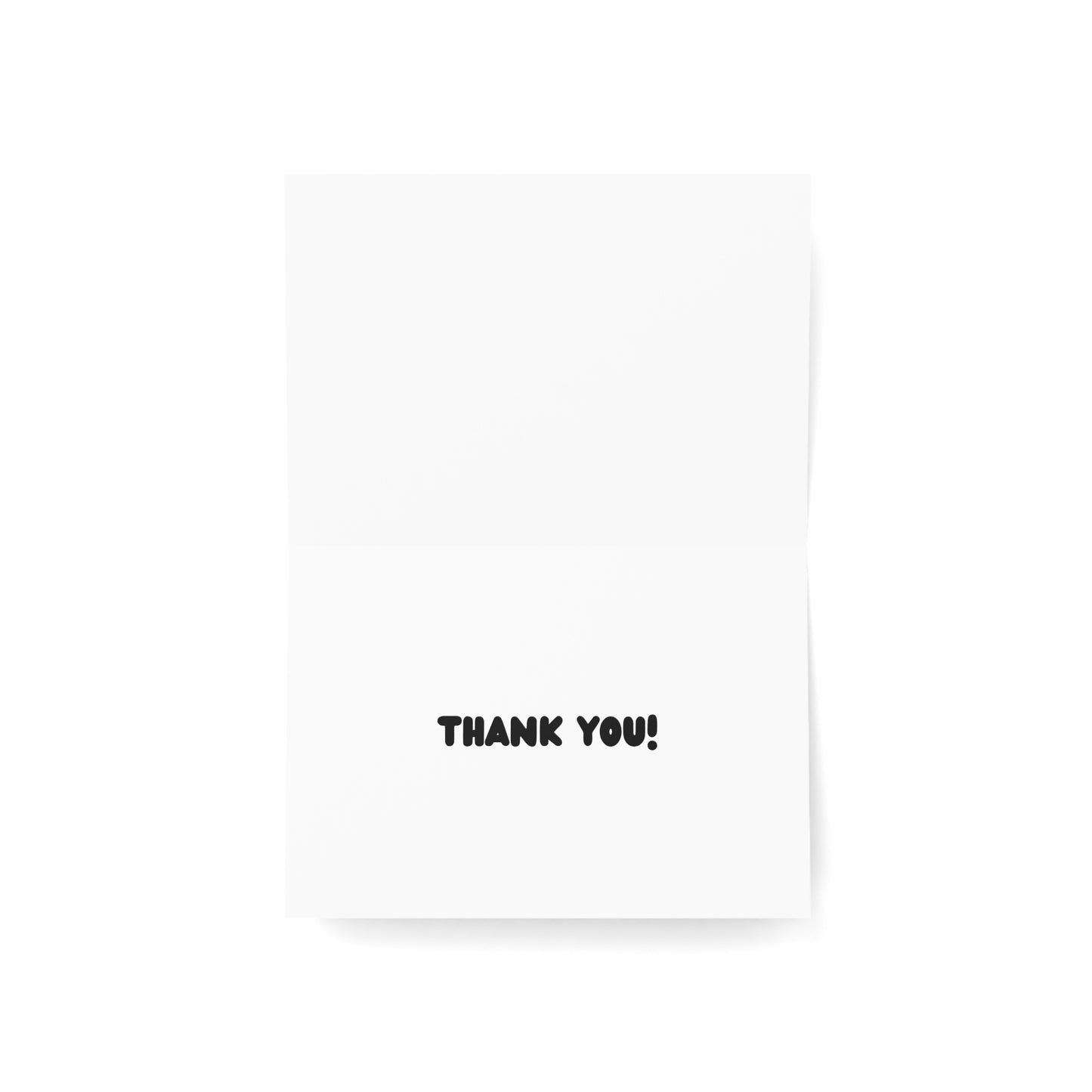 A Thank You Card in Black and White Greeting Card Set - 2 Sizes Available, Quantities of 10, 30, 50