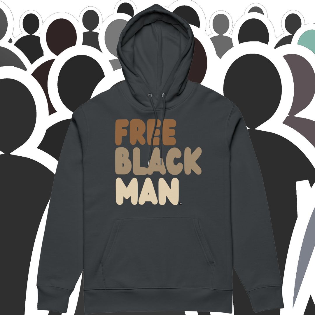 Free Black Man Premium Unisex Hoodie - Available in 4 Colors