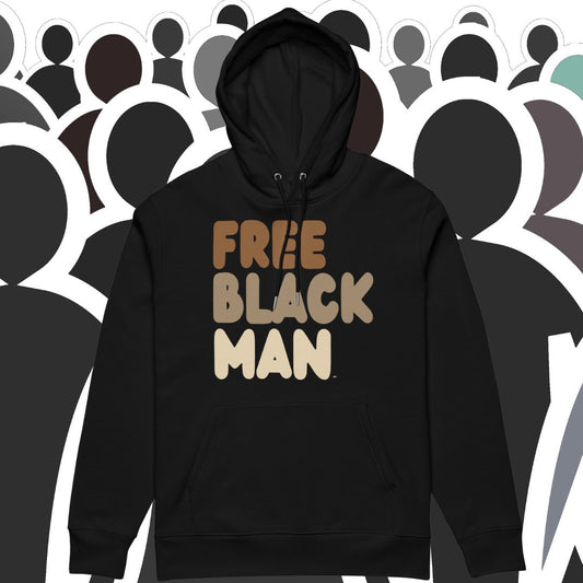 Free Black Man Premium Unisex Hoodie - Available in 4 Colors