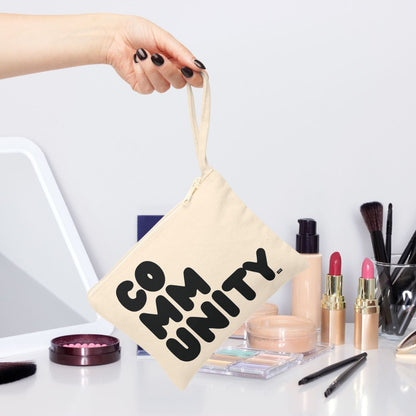 Community in Black Small All-Purpose Accessories Pouch