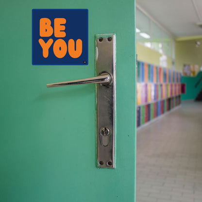 Be You in Blue and Orange Vinyl Sticker