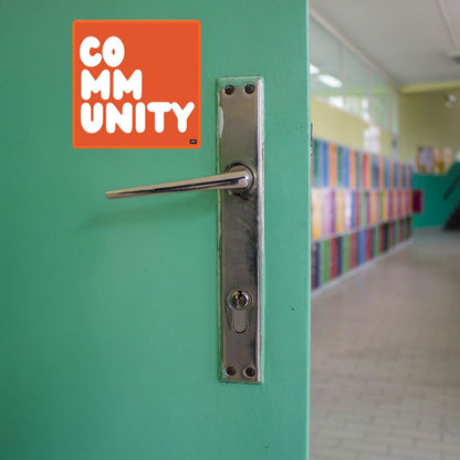 A Community in Tangerine Vinyl Sticker
