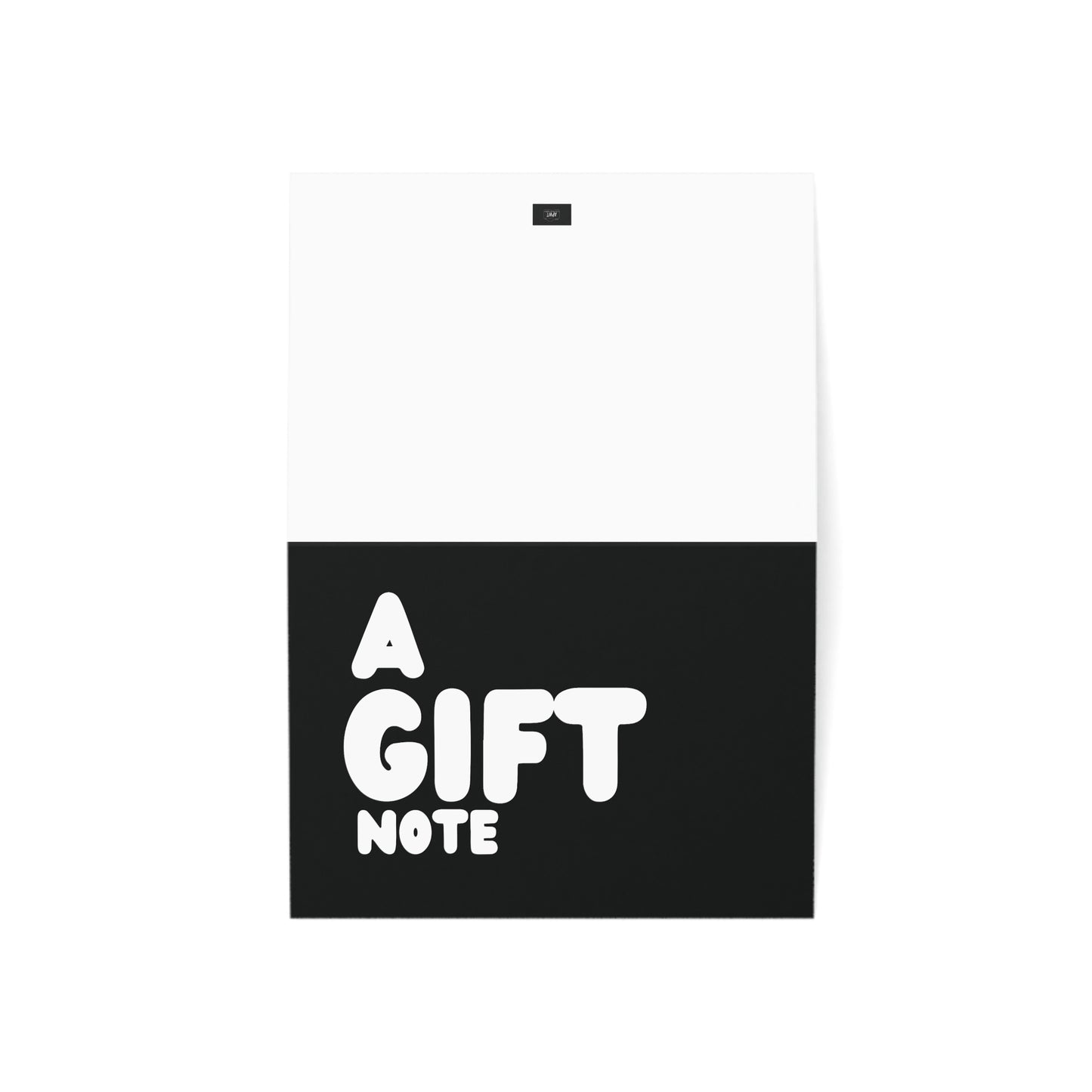 A Gift Note in Black and White Card Set - Quantities of 10, 30, 50