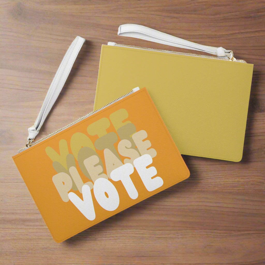 Please Vote in Orange Clutch