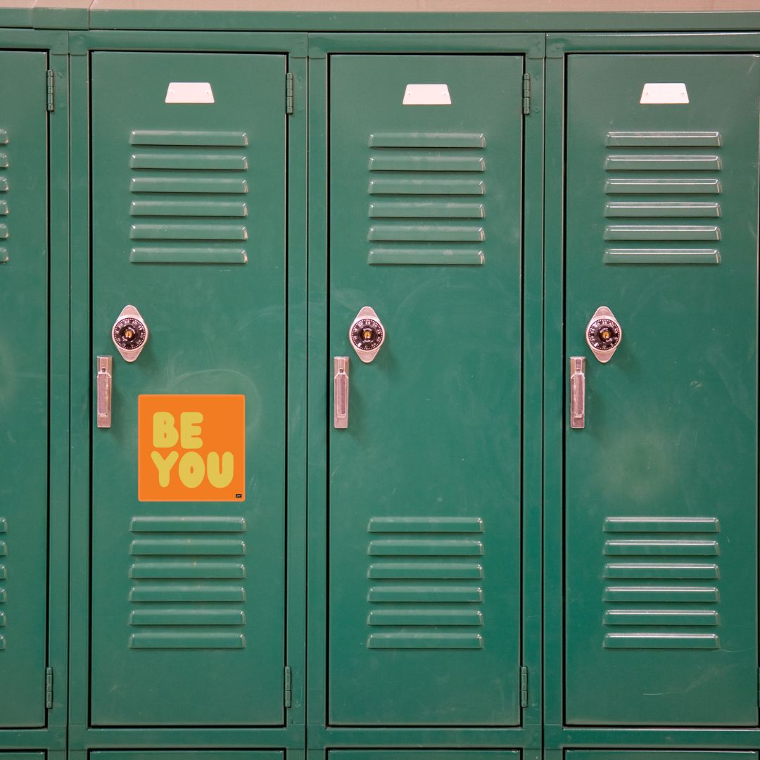 Be You in Orange and Yellow Vinyl Sticker