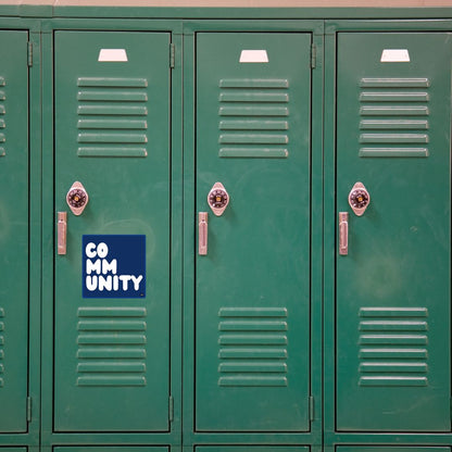 A Community in Dark Blue Vinyl Sticker