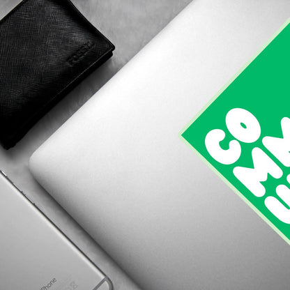 A Community in Green Grass Vinyl Sticker
