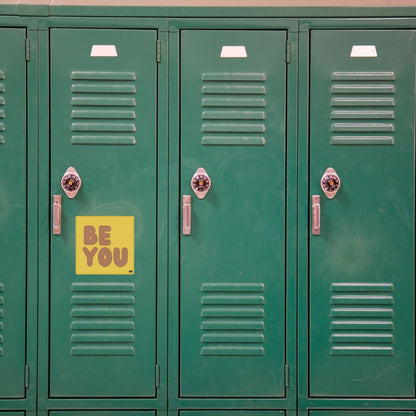Be You in Yellow and Brown Vinyl Sticker