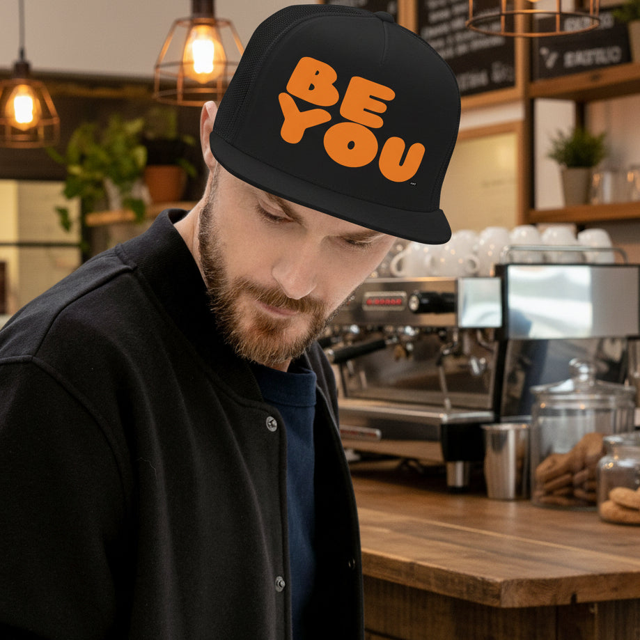 Be You in Orange Trucker Hat - Available in Assorted Colors