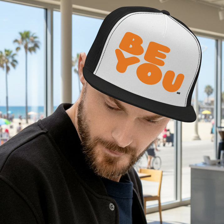 Be You in Orange Trucker Hat - Available in Assorted Colors