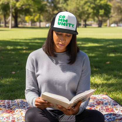 A Community in Green Grass Trucker Hat - Available in Assorted Colors