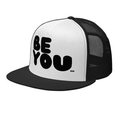 Be You in Black and White Trucker Hat - The APWT Gift Shop