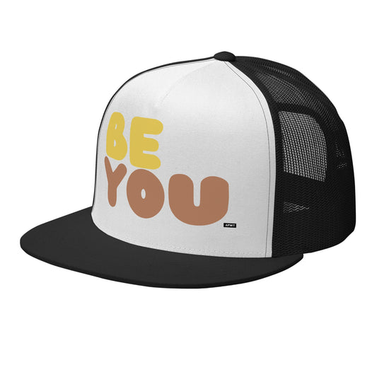 Be You in Yellow and Brown Trucker Hat - The APWT Gift Shop