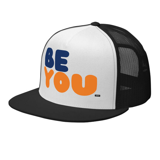 Be You in Blue and Orange Trucker Hat - The APWT Gift Shop