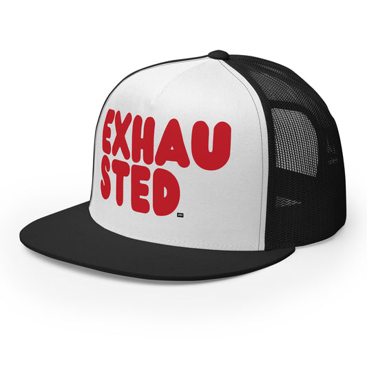 Exhausted in Red Trucker Hat - The APWT Gift Shop