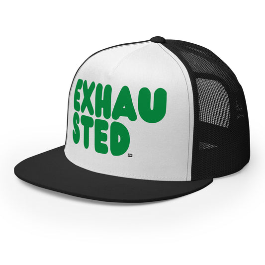 Exhausted in Green Trucker Hat - The APWT Gift Shop