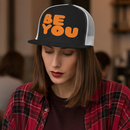 Be You in Orange Trucker Hat - Available in Assorted Colors