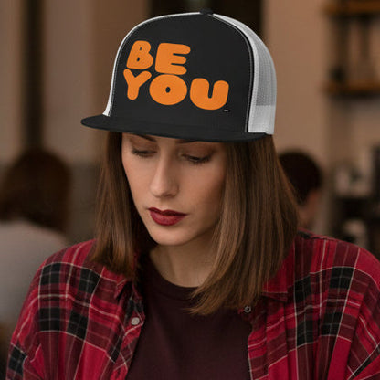 Be You in Orange Trucker Hat - Available in Assorted Colors