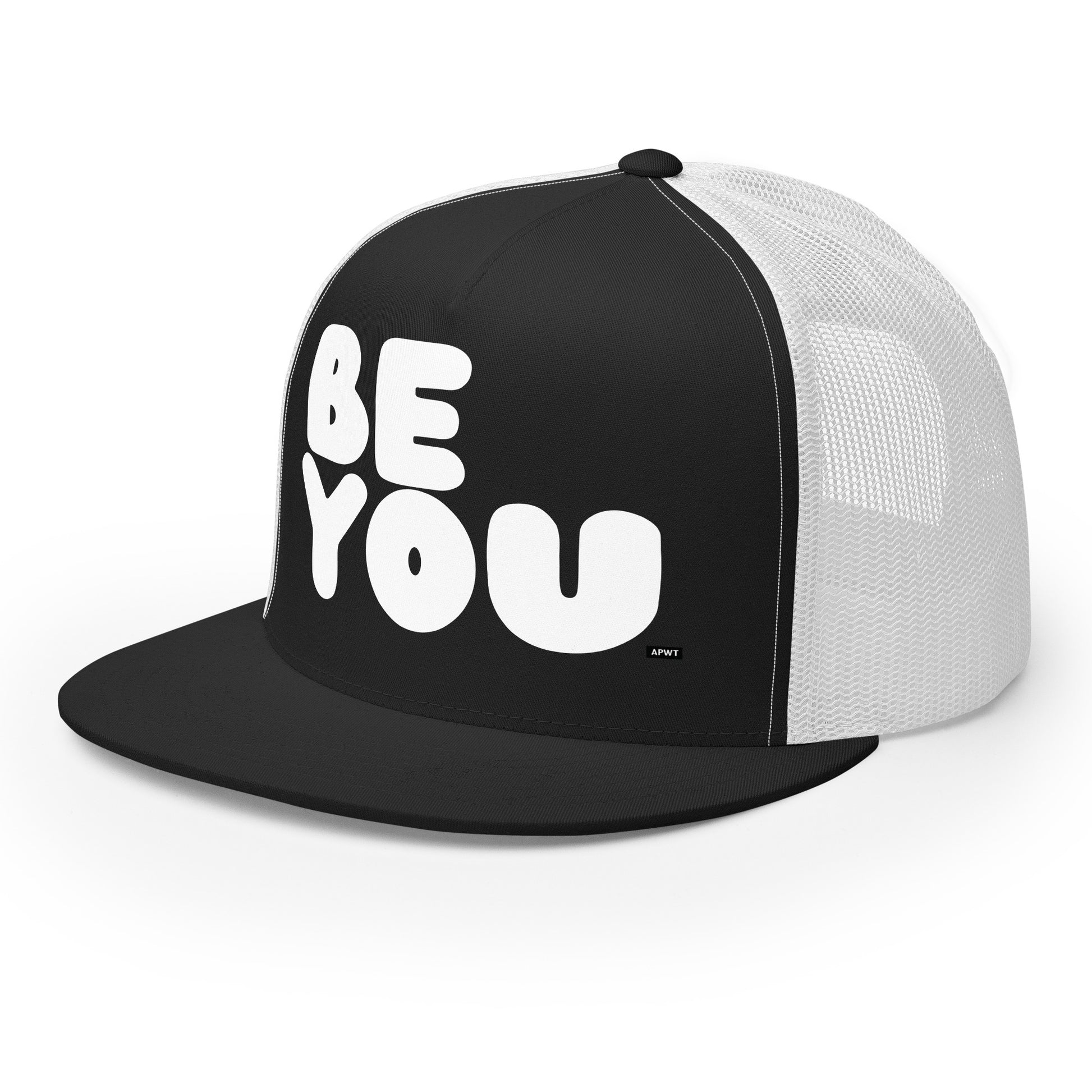 Be You in Black and White Trucker Hat - Fall/Winter - The APWT Gift Shop