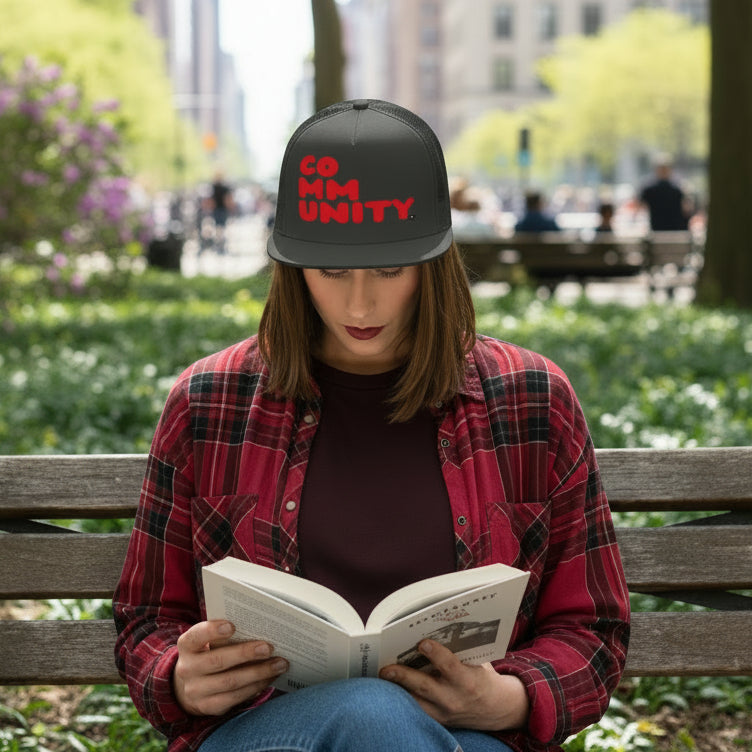 A Community in Balloon Red Trucker Hat - Available in Assorted Colors