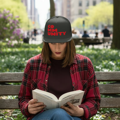 A Community in Balloon Red Trucker Hat - Available in Assorted Colors