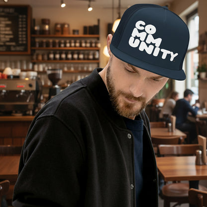 Community in Black and White Trucker Hat - The APWT Gift Shop