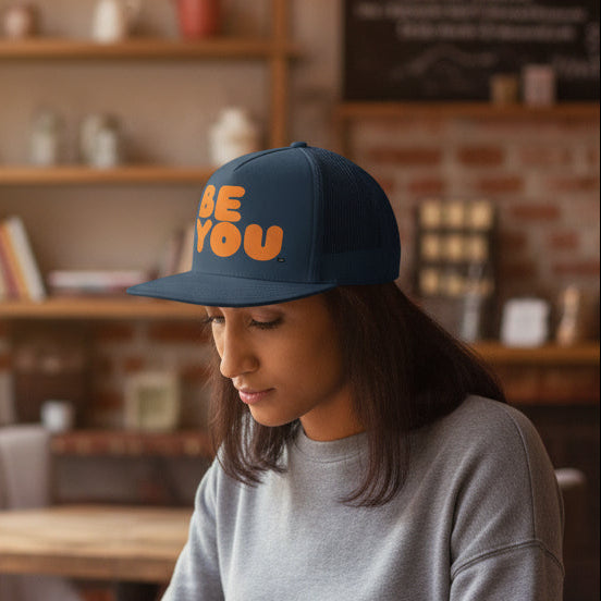 Be You in Orange Trucker Hat - Available in Assorted Colors