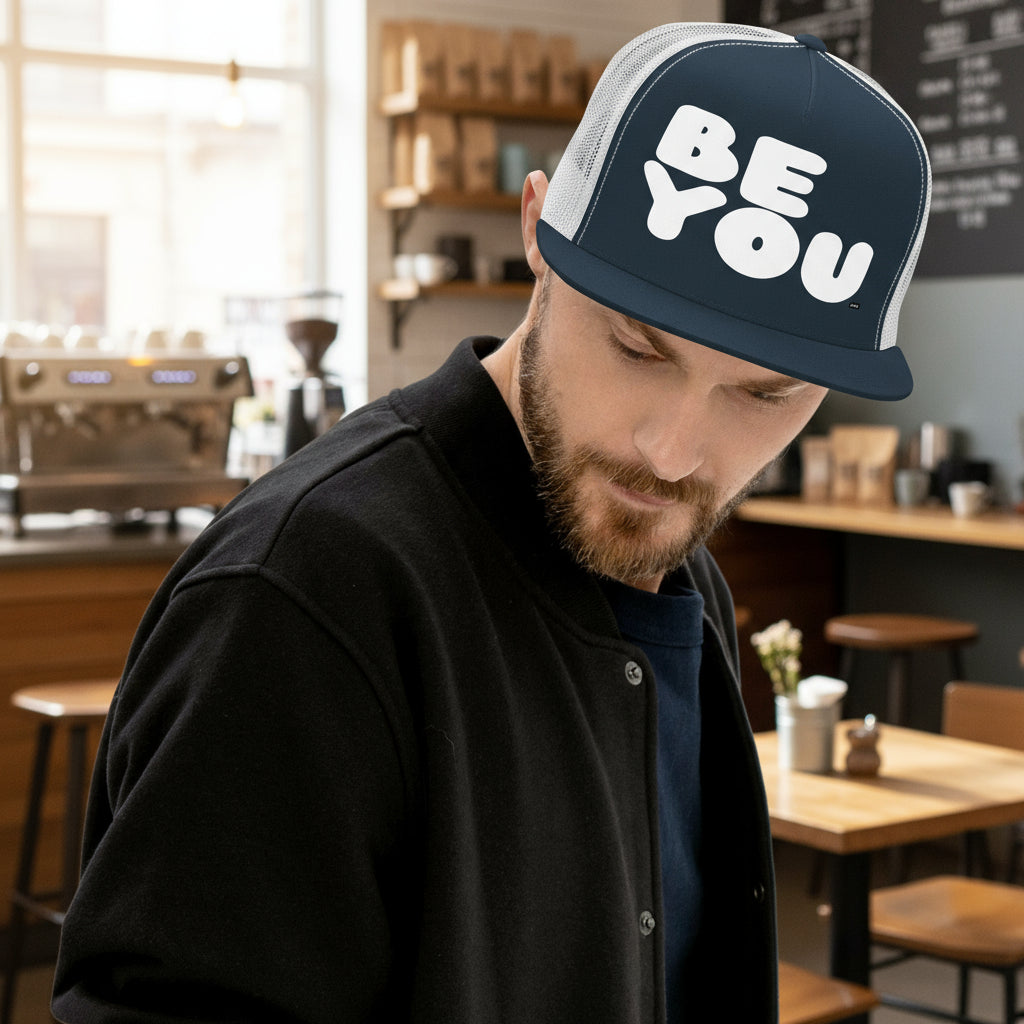 Be You in Black and White Trucker Hat - Fall/Winter - The APWT Gift Shop