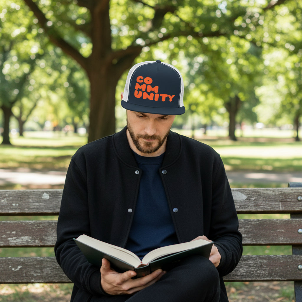 A Community in Orange Citrus Trucker Hat - Available in Assorted Colors