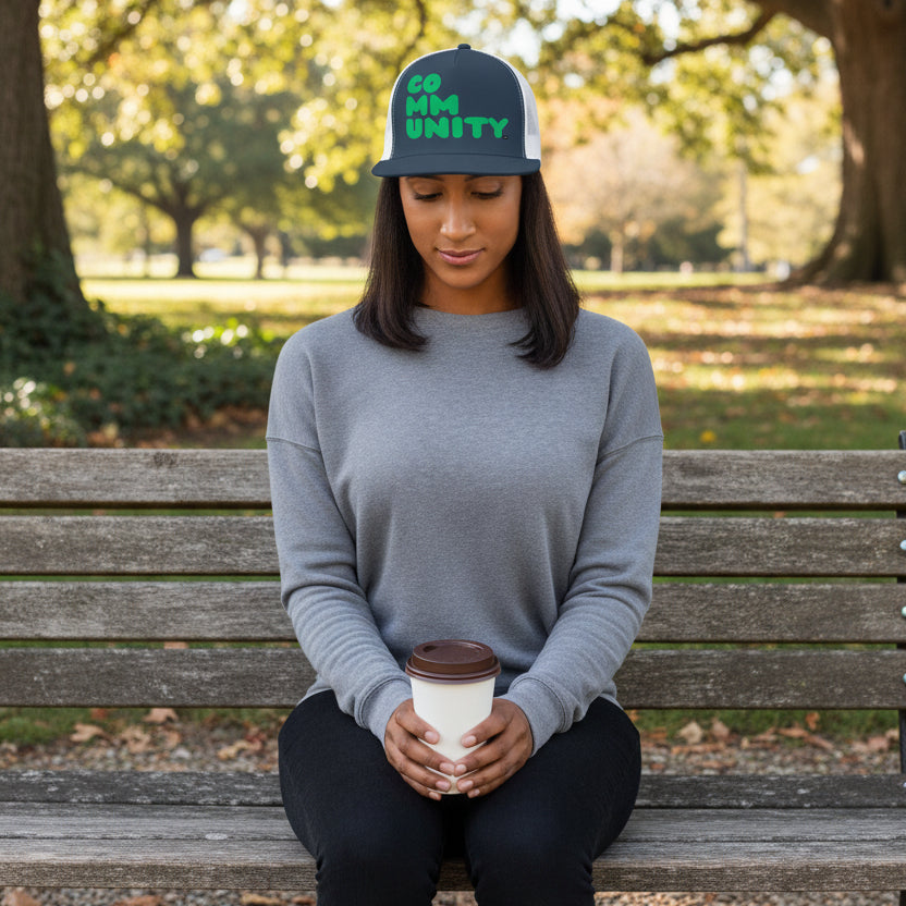 A Community in Green Grass Trucker Hat - Available in Assorted Colors