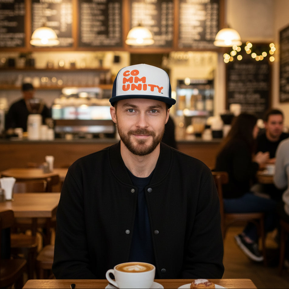 A Community in Orange Citrus Trucker Hat - Available in Assorted Colors