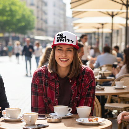 Community in Black and White Trucker Hat - Available in Assorted Colors