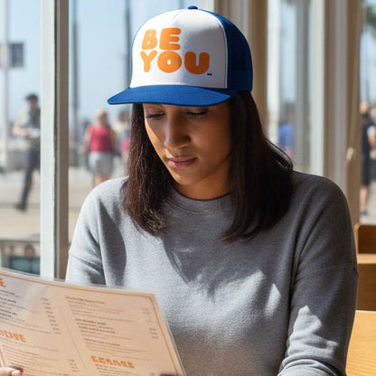 Be You in Orange Trucker Hat - Available in Assorted Colors